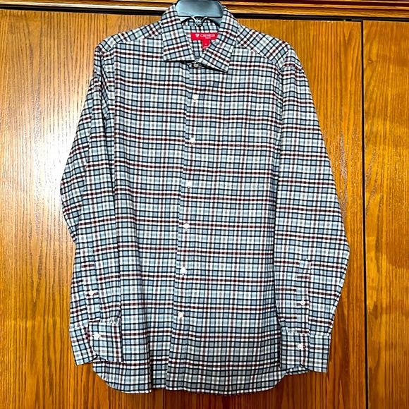 Cremieux 38 slim fit long sleeve plaid shirt. Size L - Picture 1 of 7